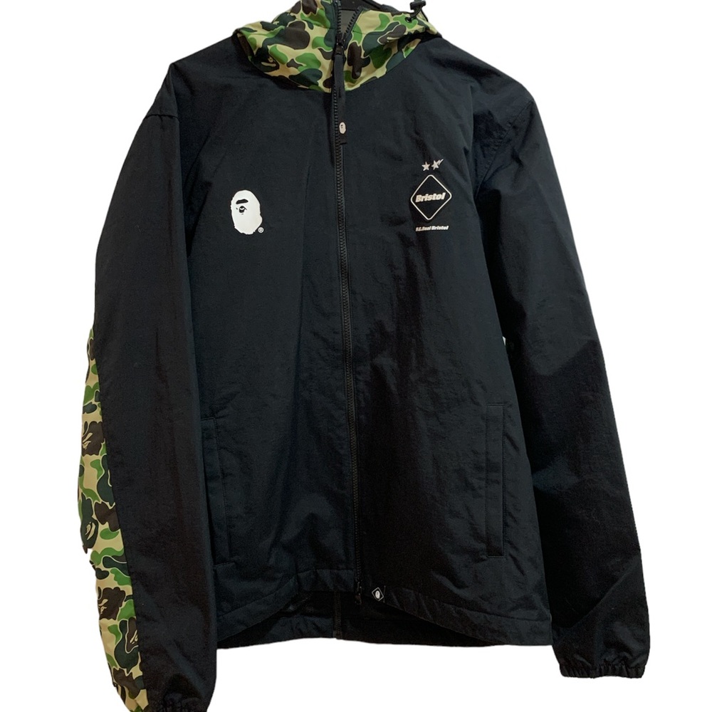 Mens Authentic F.C.R. Bape Camo Print Full Zip Jacket sz L